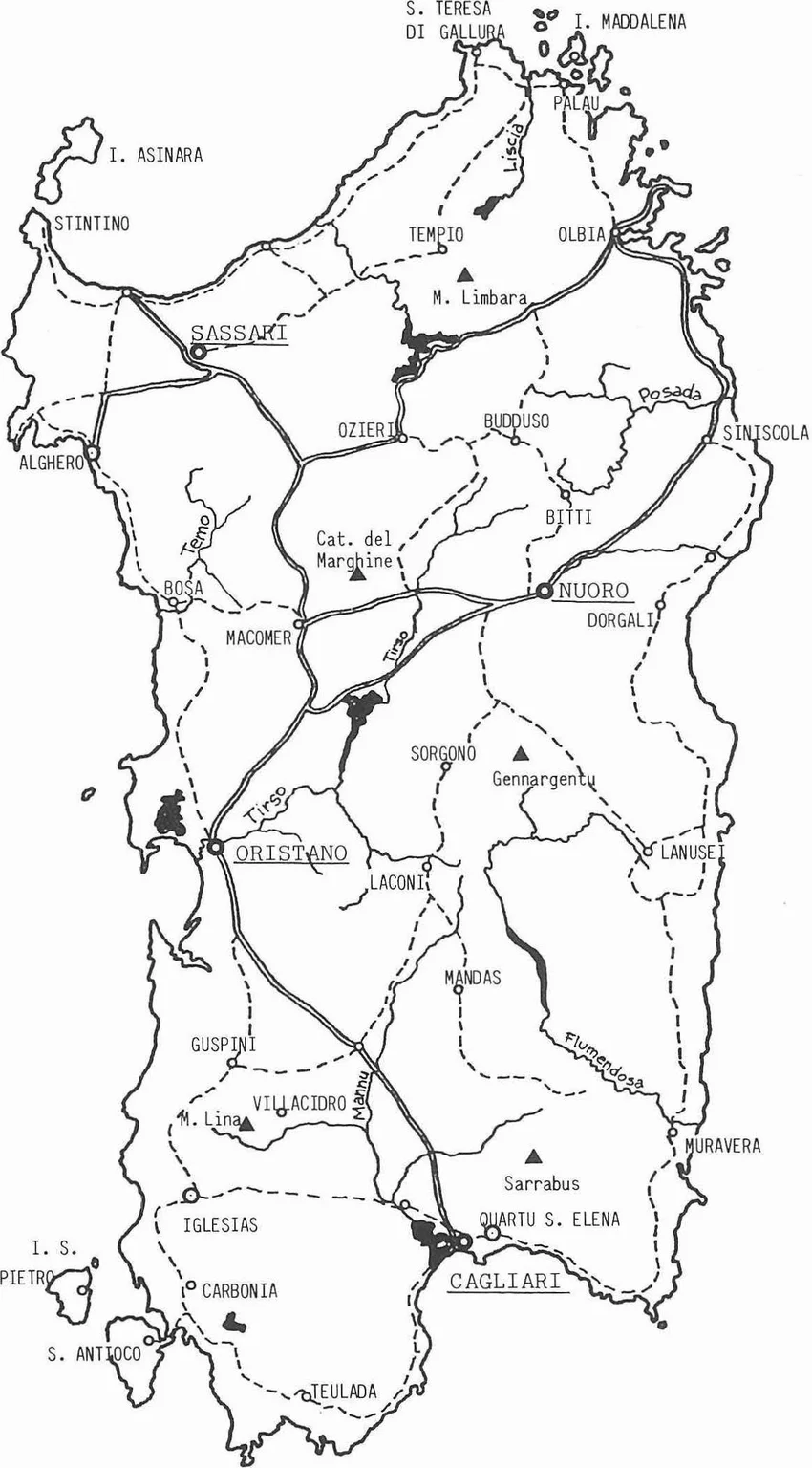 sardinia map